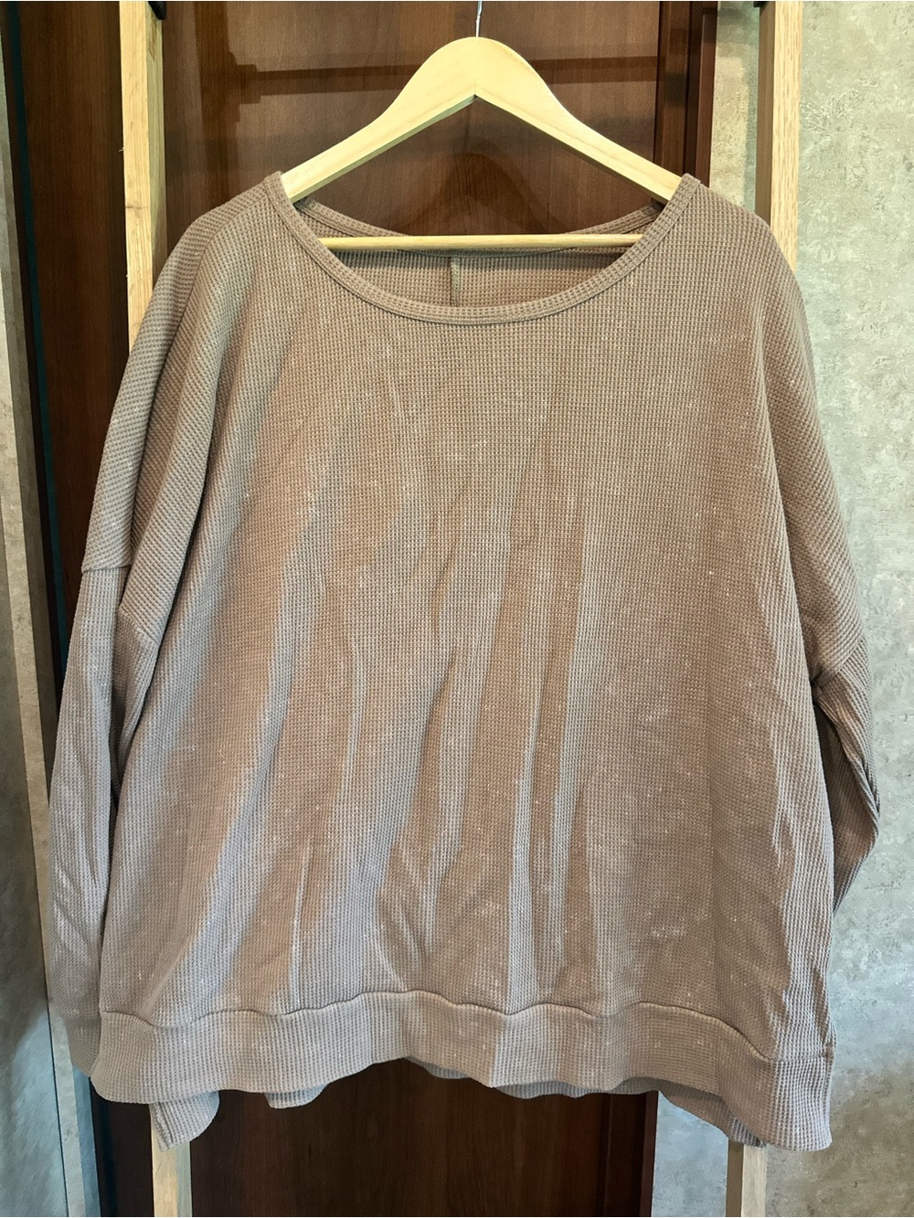 Amazon | Women's Long Sleeve | Waffle Knit | Acid Wash Coloration